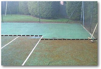 Showing the amazing results of using Penn Tennis Court Cleaning